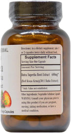 Barlowe's Herbal Elixirs Butea Superba Extract 30:1 - 600 mg por cápsula - 60 cápsulas veganas