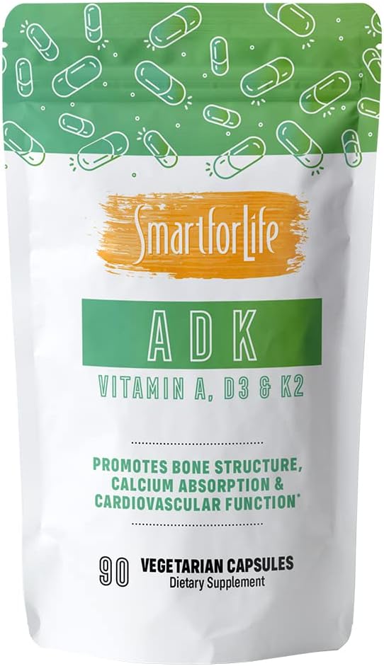 Smart for Life ADK Vitamins - Vitamina A, D3 y K2 - 90 Cápsulas