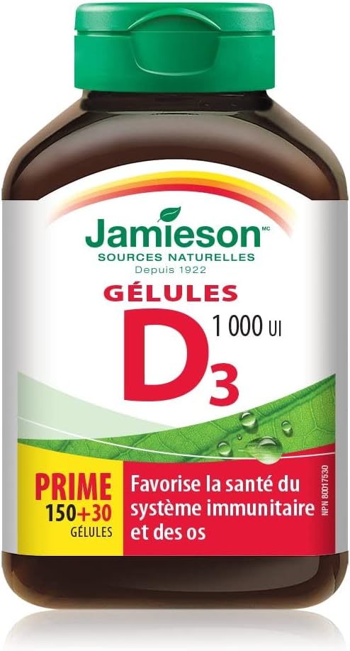 Vitamina D 1000 UI (25 mcg) - 180 Cápsulas Blandas