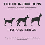 Probiotic Soft Chews Duck Flavored Gut Health Supplement for Dogs - Dog Digestive Support, 60 Chews
