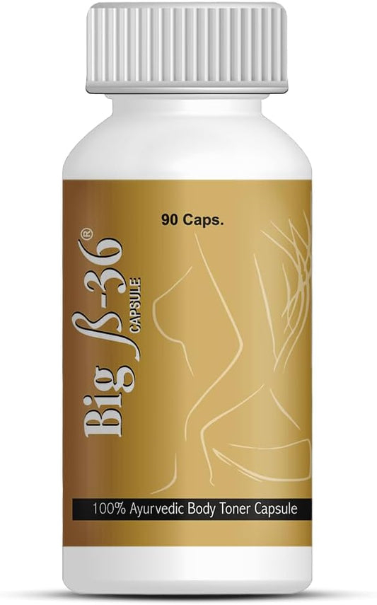 Big B-36 Cápsulas para Mujer (2 Paquetes de 90 Cápsulas) - Suplemento Ayurvédico