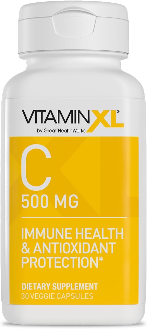 OmegaXL VitaminXL Vitamina C 500 mg, 30 Cápsulas Veganas