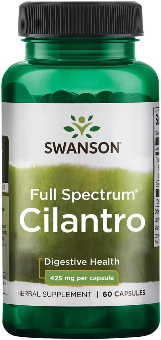 Swanson Full Spectrum Cilantro (Coriandro) - 425 mg, 180 Cápsulas (3 Envases de 60)