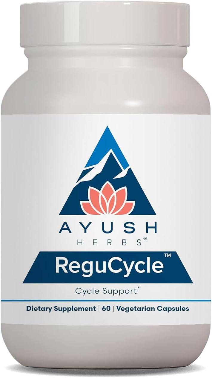 Ayush Herbs Regu-Cycle, Equilibrio Hormonal para Mujeres, 60 Porciones