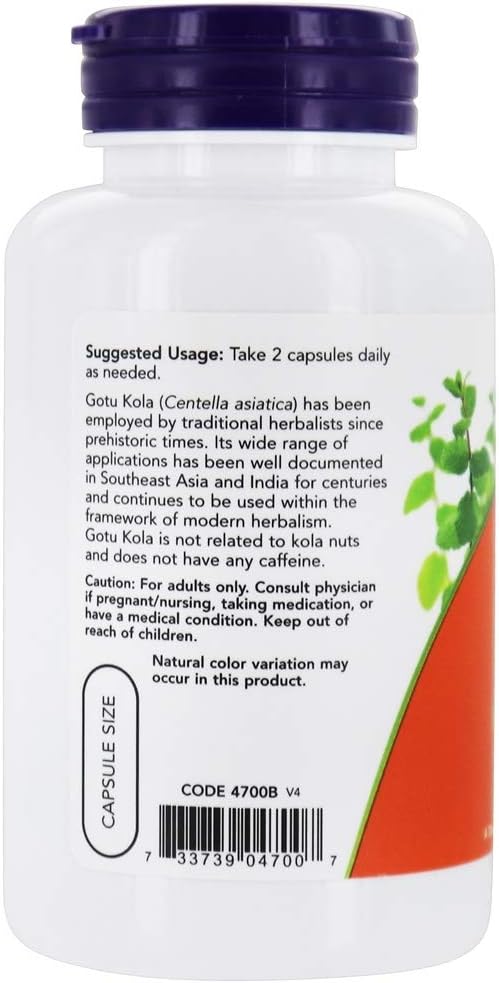 NOW Foods Gotu Kola, 450 mg, 100 Cápsulas (Pack de 2)