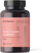 Olympian Labs Gummies de Vitaminas para el Cabello | Ricos en Biotina con Vitaminas y Minerales | 60 Gominolas con Sabor a Bayas