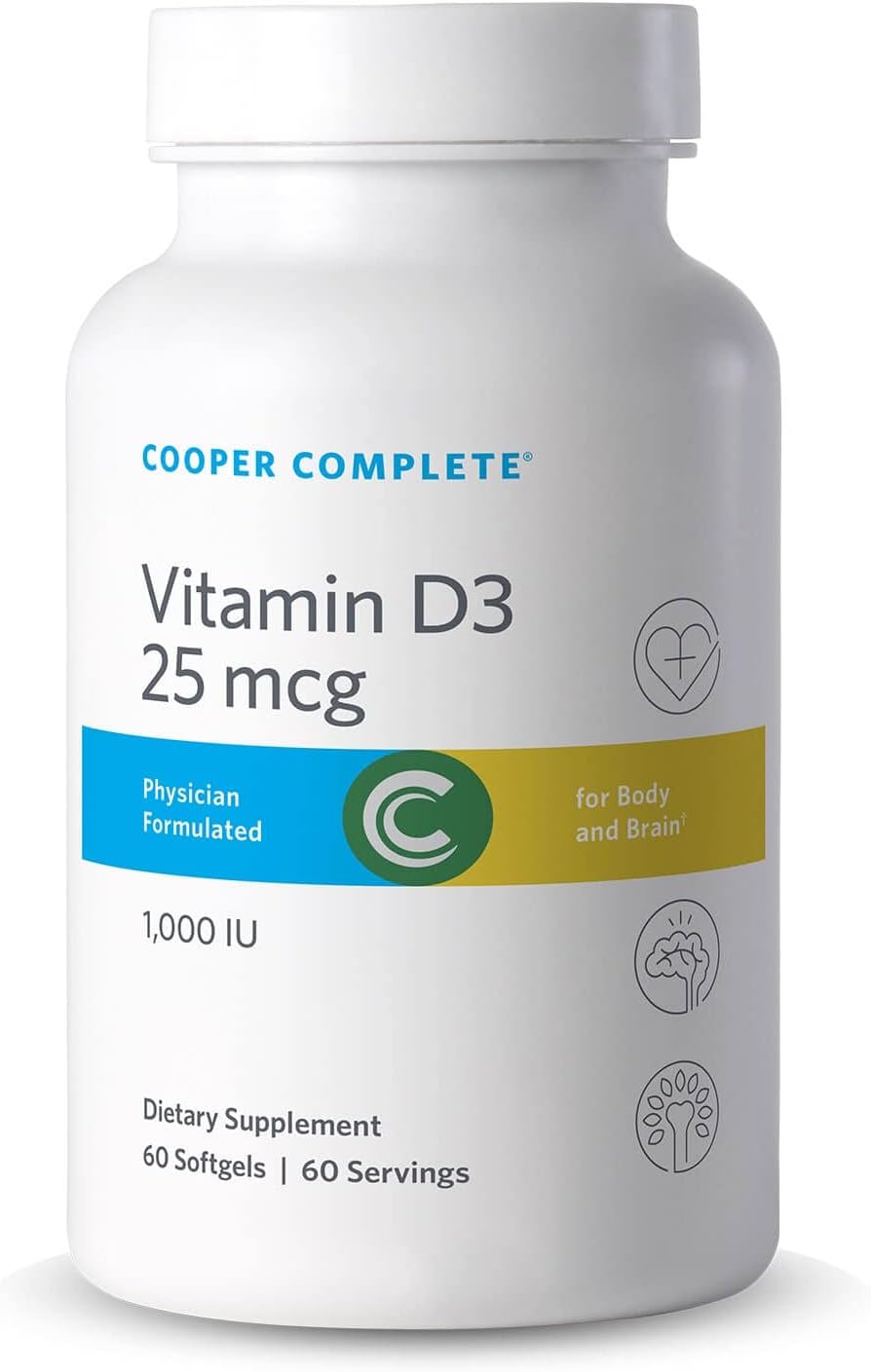 Cooper Complete Vitamina D3 25 mcg (1000 UI), Colecalciferol, 60 Cápsulas Blandas