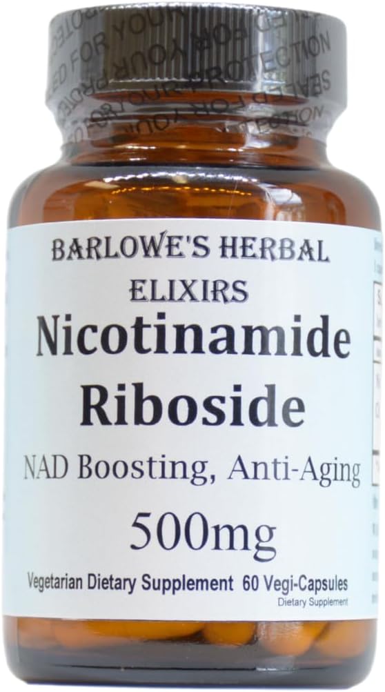 Barlowe's Herbal Elixirs Nicotinamida Ribósido 500mg - Precursor de NAD+ - 60 Cápsulas