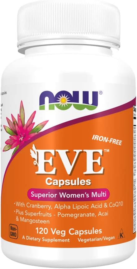 NOW Foods Eve Multivitamínico y Minerales para Mujeres - 120 Cápsulas Vegetarianas