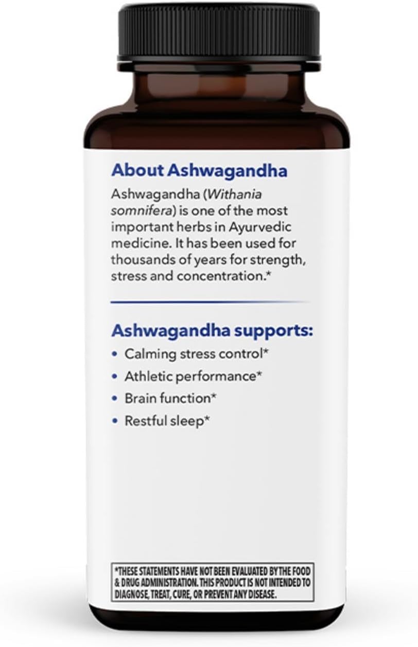 LifeSeasons Essentials Ashwagandha - Apoyo para el Estrés y el Sueño - Mente Calma y Enfocada - 900mg por 2 Cápsulas - 60 Cápsulas