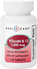 GeriCare Vitamina B12 1000mcg - 100 Comprimidos para Energía y Sistema Nervioso