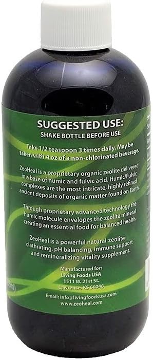 ZeoHeal - Suplemento Mineral de Ácidos Húmicos y Fúlvicos con Zeolita (2 x 237 ml)