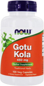 NOW Foods Gotu Kola, 450 mg, 100 Cápsulas (Pack de 2)