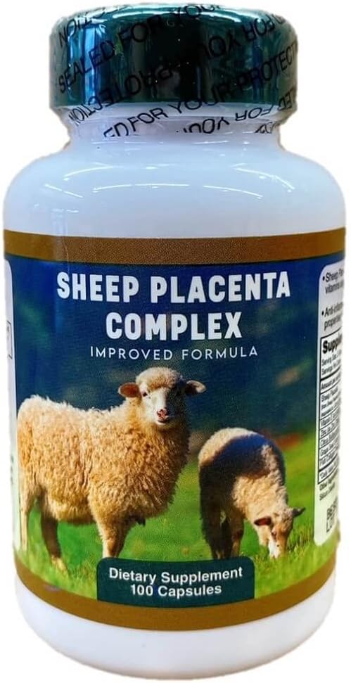 Sheep Placenta Complex, 4 Envases de 100 Cápsulas, Fabricado en EE.UU.