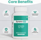 Zynano DK - Vitamina D3 10000 UI + K2 120 mcg Vegano con MCT - 60 Cápsulas