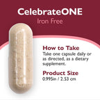 CelebrateONE Sin Hierro - Multivitamínico Bariátrico Diario para Bypass Gástrico y Manga Gástrica (30 Cápsulas)