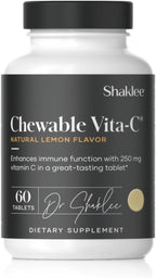 Shaklee - Chewable Vita-C 250mg - Apoyo Celular y Refuerzo Inmunitario - Comprimidos Masticables Sabor Limón - 60 Comprimidos