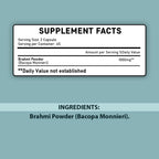 Brahmi Tablets - 90 Tablets, 1000 mg - Bacopa Monnieri - mi Nature