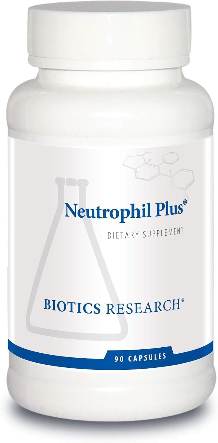 BIOTICS RESEARCH Neutrophil Plus - Apoyo Inmunológico, Maitake, Agracejo, Actividad Antioxidante, 90 Cápsulas