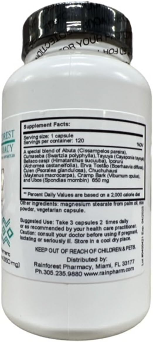 Cápsulas de Avenca (Adiantum Capillus-Veneris) 500 mg, 100 Cápsulas | Suplemento Herbal de Culantrillo Silvestre