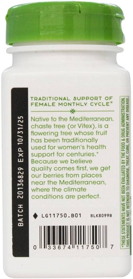 Nature's Way Vitex Fruit, 100 Cápsulas Vegetales