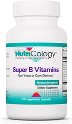 Super B Vitamins - Complejo B Completo para Energía y Metabolismo - 120 Cápsulas - Allergy Research Group