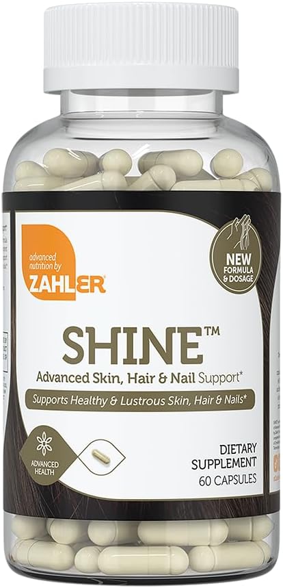 Zahler Shine – Suplemento para Cabello, Piel y Uñas con Biotina, Keratina y Ácido Hialurónico (60 Cápsulas)