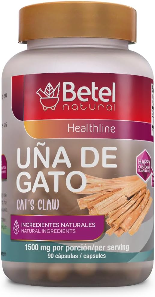 Betel Natural Premium Uña de Gato Cápsulas 1500 mg - 90 Cápsulas