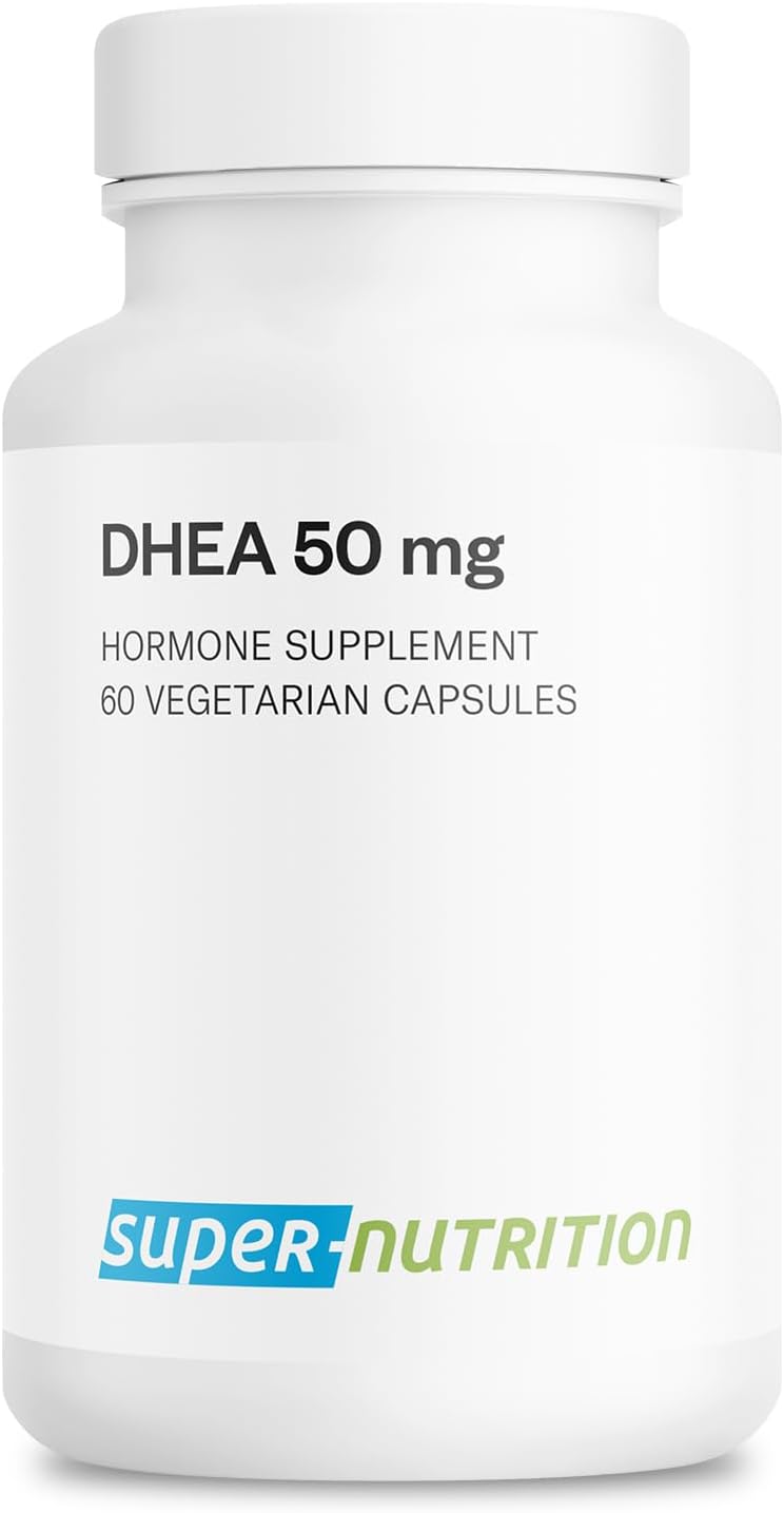 Supersmart - DHEA 50mg - Suplemento Esencial para Uso Diario | No Transgénico y Sin Gluten - 60 Cápsulas Vegetales