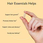 Alaya Hair Essentials - Suplemento Capilar con Biotina, Queratina, Folato, Vitamina B12, B6 - Probado en Laboratorio - Sin Gluten - 30 Días