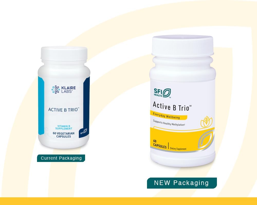 Active B Trio - Complejo de Vitaminas B Metiladas con B6, B12 y Folato (60 Cápsulas)