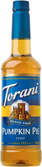 Torani Jarabe de Pastel de Calabaza Sin Azúcar para Café - 750 ml