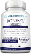 Approved Science Bonesyl, 60 Comprimidos - Complejo de Calcio, K2 y Magnesio para la Salud Ósea