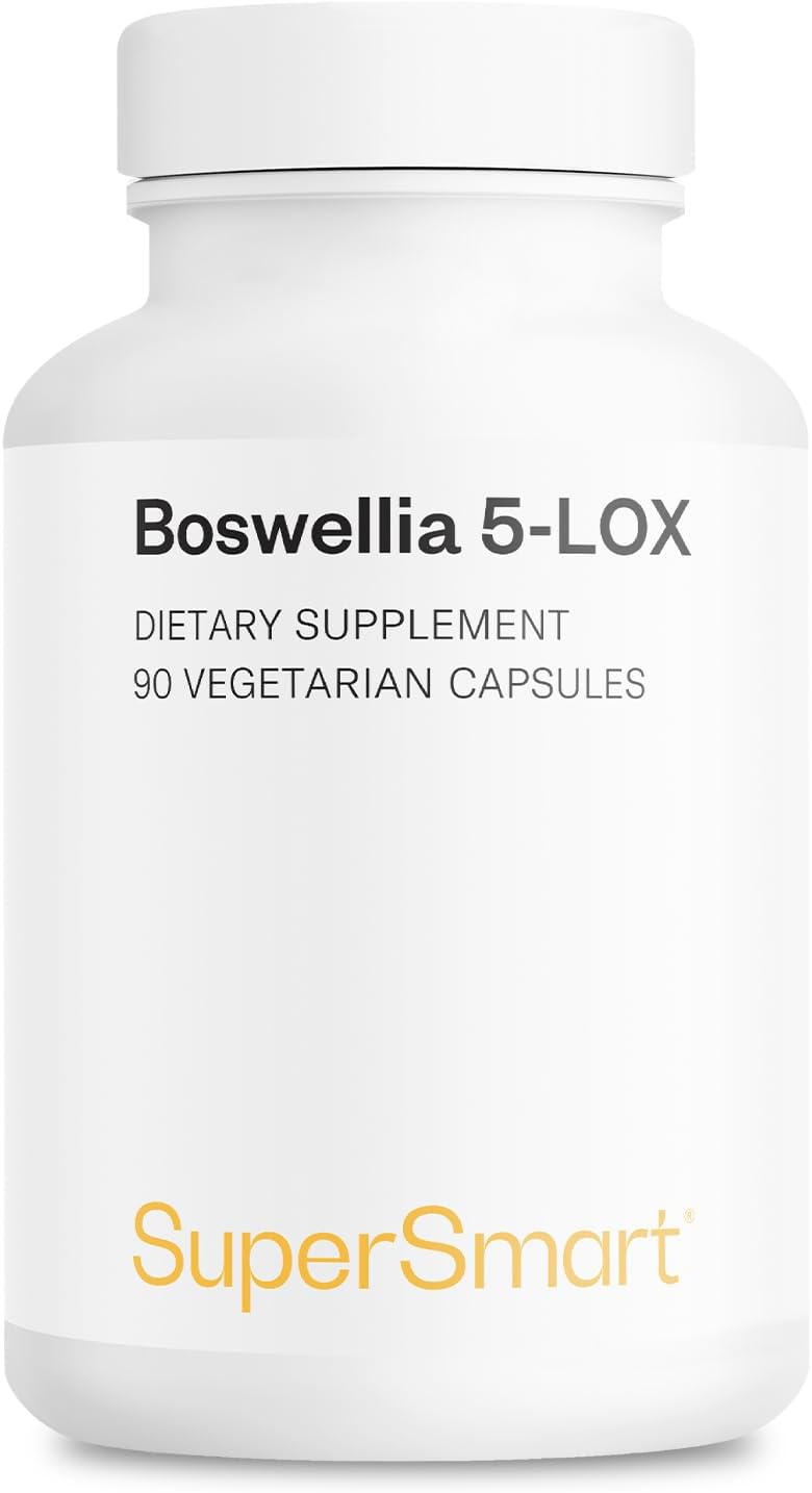 Supersmart - 5-Loxin 200mg al Día (Patented) - AKBA Suplemento - Extracto de Boswellia Serrata | No GMO y Sin Gluten - 90 Cápsulas Vegetales