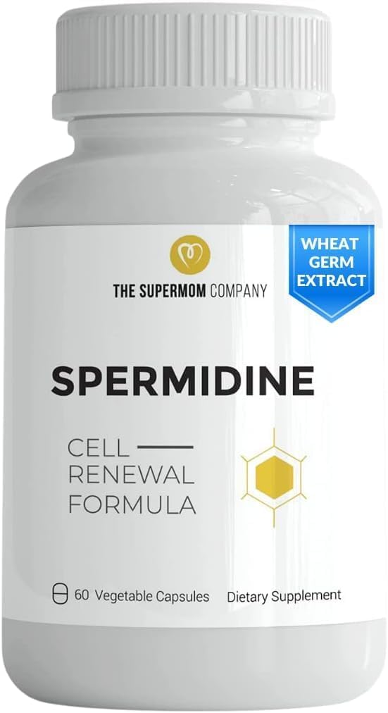 Spermidine Supplement – 60 Cápsulas Vegetales – Extracto de Germen de Trigo con 1000 mg de Espermidina y BioPerine