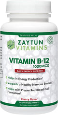 Zaytun Halal Vitamina B12 1000mcg - Comprimidos Masticables para Energía y Metabolismo