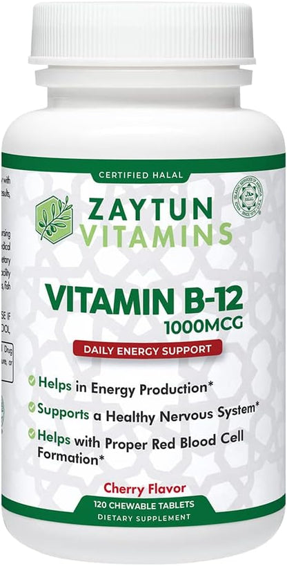 Zaytun Halal Vitamina B12 1000mcg - – Formación normal de glóbulos rojos: Ayuda a mantener niveles saludables de – Image 1