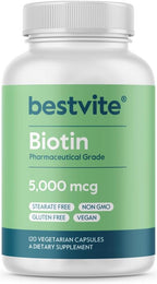 BESTVITE Biotina 5000mcg (120 Cápsulas Vegetales)