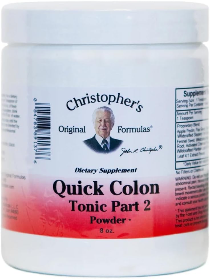 Christopher's Original Formulas Quick Colon #2 Polvo Herbal – 227 g (8 oz) – Complemento Alimenticio para el Apoyo Digestivo