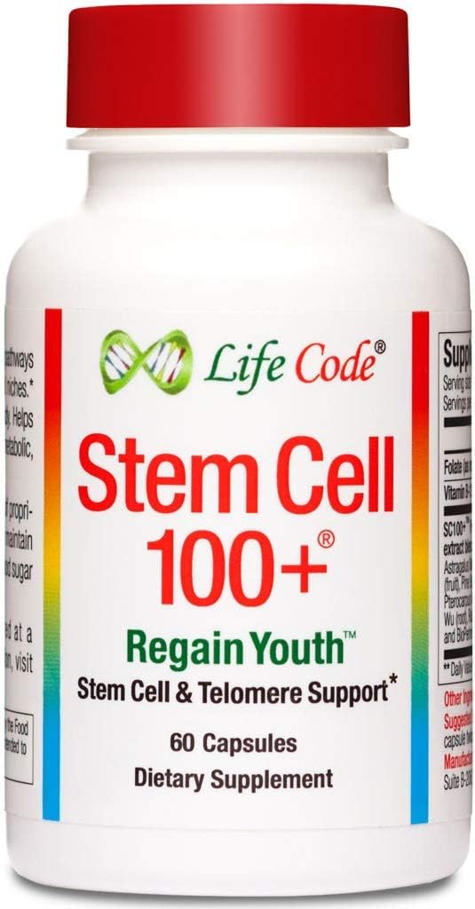 Stem Cell 100+: Suplemento Antienvejecimiento y Rejuvenecimiento de Múltiples Vías