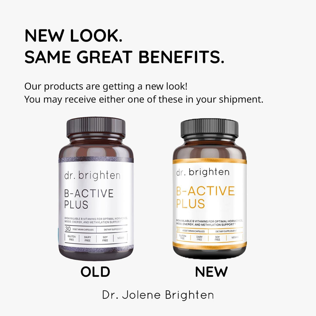 Dr. Brighten B-Active Plus - Complejo de Vitaminas B Coenzimadas, 60 Cápsulas