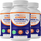 Vitamatic Vitamina D3 50,000 IU Una Vez por Semana, 60 Cápsulas Vegetales
