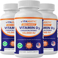 Vitamatic Vitamina D3 50.000 UI (1250 mcg) - 3 Paquete - 60 Cápsulas Vegetales - Dosis Semanal
