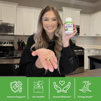 Paradise Herbs Earth's Blend Multivitamínico Diario Sin Hierro – 48 Superalimentos Orgánicos, Probióticos, Antioxidantes, Vitaminas A, B12, C, D, K2 – 120 Cápsulas