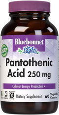 BlueBonnet Ácido Pantoténico 250 mg - 60 Cápsulas Vegetales