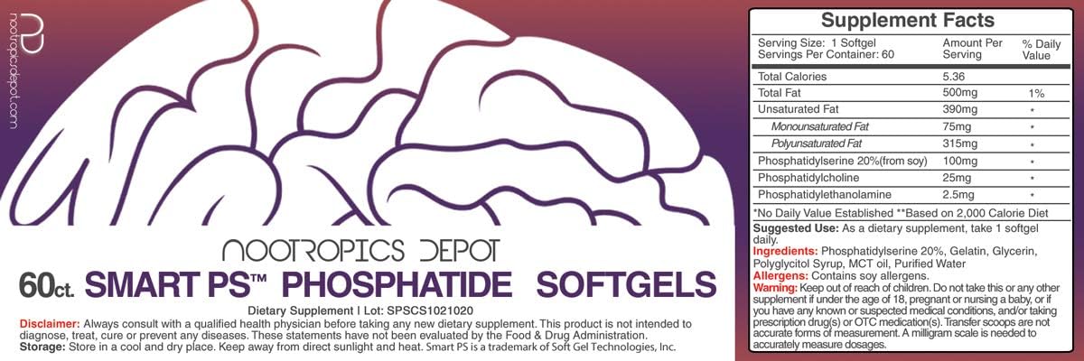 Smart PS Phosphatide Complex - Complejo Fosfatídico 100mg, 60 Cápsulas