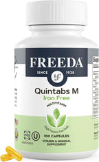 FREEDA One Daily Multivitamin Sin Hierro – Quintabs-M Sin Hierro – 100 Cápsulas