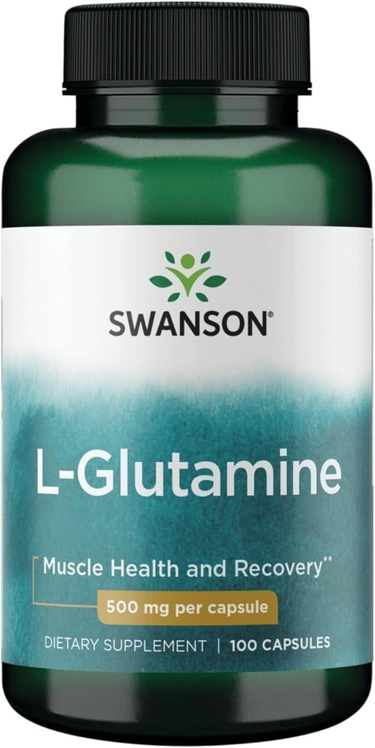 L-Glutamina 500 mg - 100 Cápsulas - Swanson