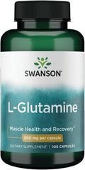 L-Glutamina 500 mg - 100 Cápsulas - Swanson