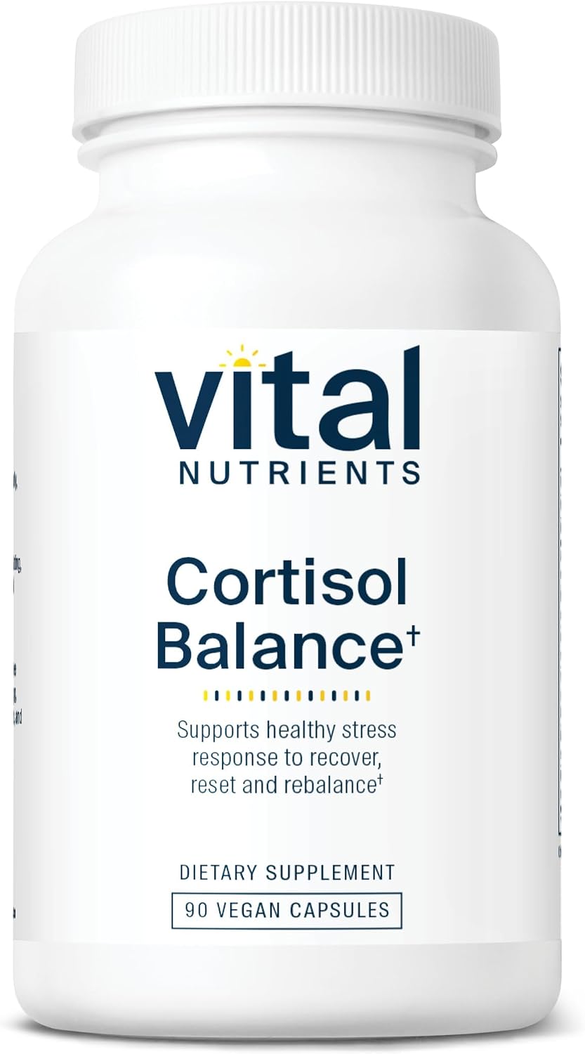 Vital Nutrients Cortisol Balance - Suplemento Vegano para el Equilibrio del Cortisol y el Estrés - 30 Cápsulas